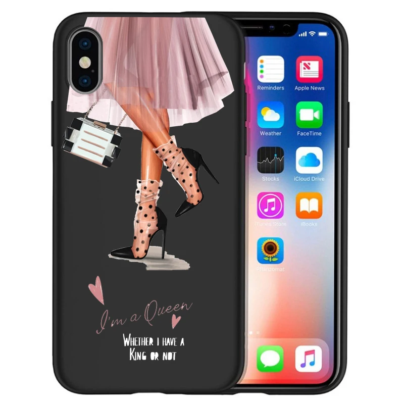 02 Модный чехол для телефона для девочек iPhone 11 11 Pro Max 5 5S 6 6S 7 8 Plus X XS Max XR для Capa iPhone 8 Case Etui - Цвет: 02