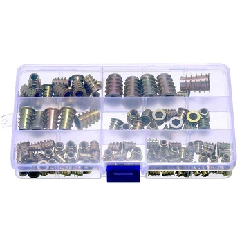 

100pcs M4 M5 M6 M8 M10 Threaded Hex Drive Nut Insert Screw Carbon Steel Parts