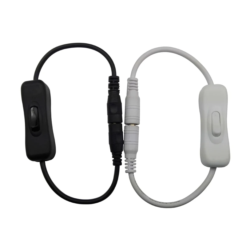Online On Off Switch LED Connector DC Female Male Power Cable Plug Adaptor With 5.5*2.1mm DC Plug In Line Jack Wire