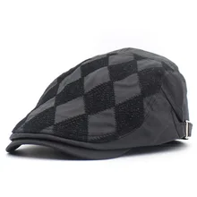 Мужской Хлопковый клетчатый берет с бриллиантами, уличная дорожная Повседневная шляпа от солнца, модная кепка