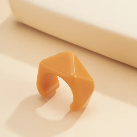 Finger Ring Gothic Candy Color Unique Adjustable Opening Ring for Women Aesthatic Fashion Jewelry Pastoral Acrylic Ring