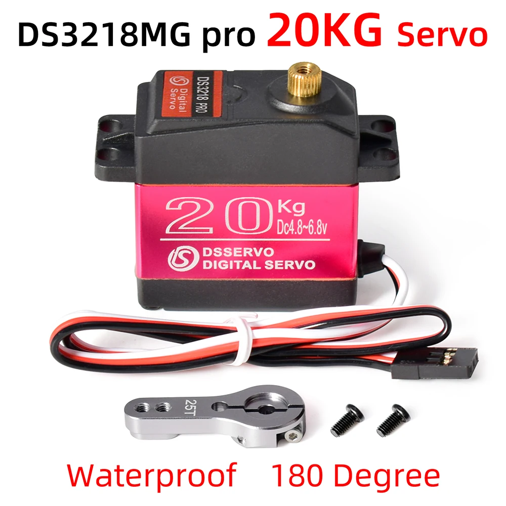 Dsservo Servo DS3218 PRO 20KG Metal Gear Digital Servo for 1/8 1/10 RC Cars