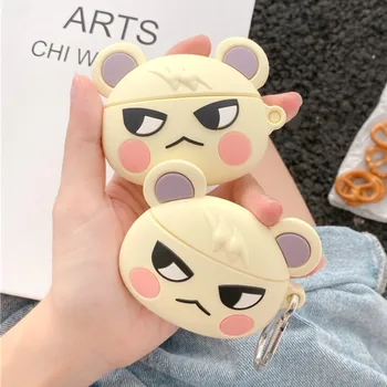 

3D Case for Airpods 2 3 Bluetooth Earphone Case for Airpods pro Protective Cover Cute Silicone with keychain Accessories animal
