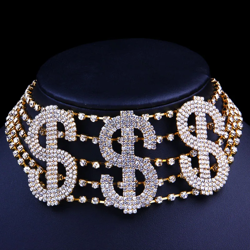 Роскошные индивидуальные чокер$ богатые Кристалл колье ожерелье для женщин колье из горного хрусталя ожерелье с буквенными подвесками заявление воротник ювелирные изделия