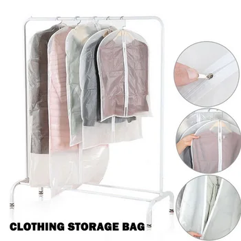 

Clothes Dust Cover Home Storage Bag For Garment Suit Dress Child Clothes Coat Pouch Case Container Wardrobe Hanging Clothing