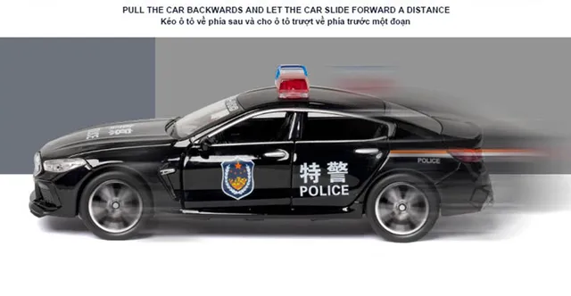 1/32 Alloy Die Cast M8 Police Model Toy Car Simulation Sound Light Pull Back 6 Door Open Toys Vehicle For Children Gifts 3