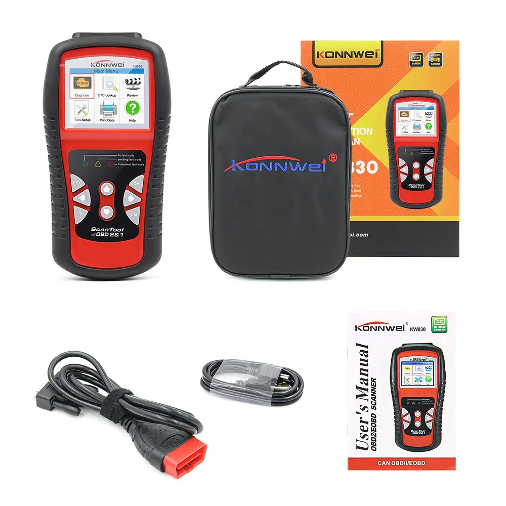KONNWEI KW830 OBD2 ODB2 Автомобильный сканер для диагностики автомобиля Универсальный Автомобильный сканер ошибок ODB2 автомобильный диагностический сканер