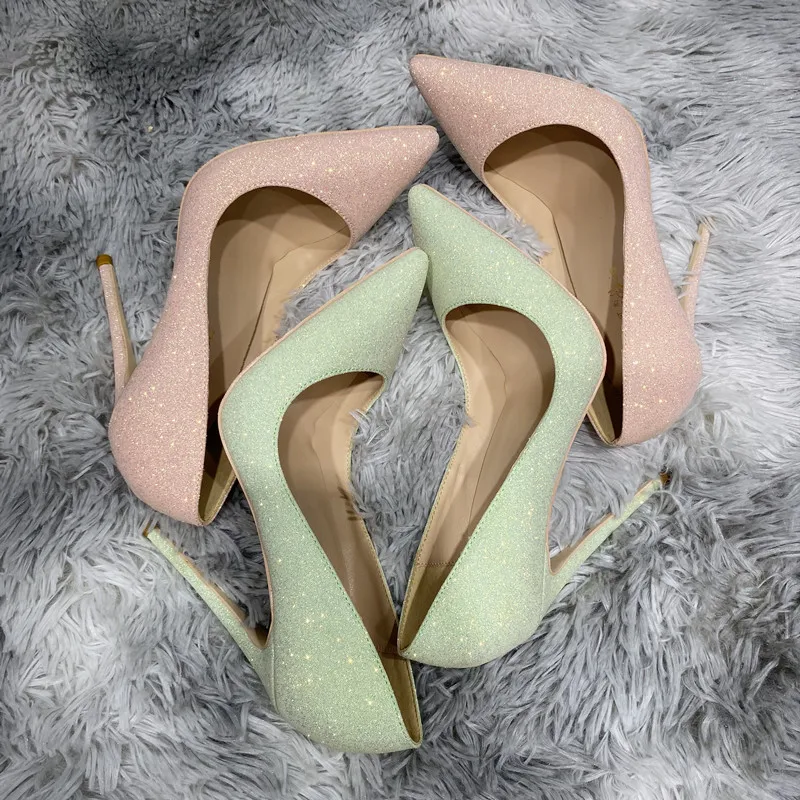 Chaussures à Talons Hauts Rose Iridescent Taille UK 4 - Occasion - Sans Marque