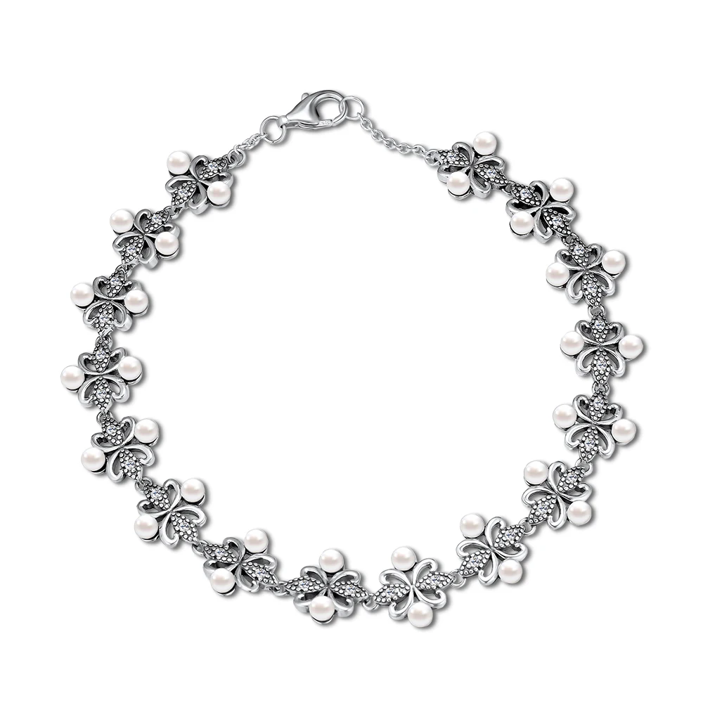 

Lace Botanique Bracelets 100% 925 Sterling-Silver-Jewelry Free Shipping