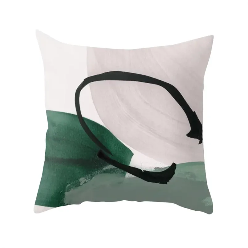 Oil painting hug pillowcase abstract geometric oil painting series ultra-short pillowcase breathable soft pillow naruto 30S17 (18)