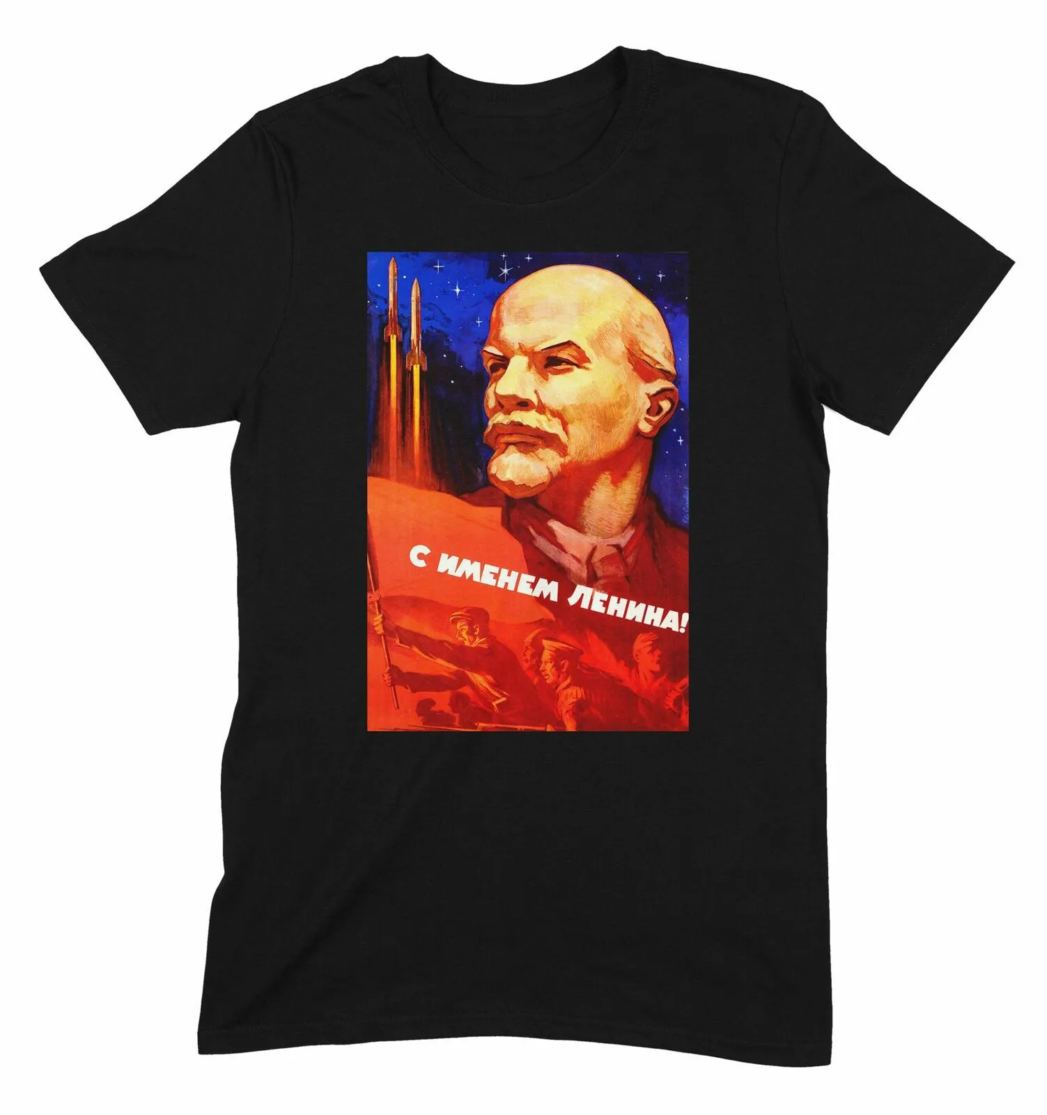 

CCCP Communist Russia Socialist Lenin poster T-Shirt. Summer Cotton Short Sleeve O-Neck Men's T Shirt New S-3XL