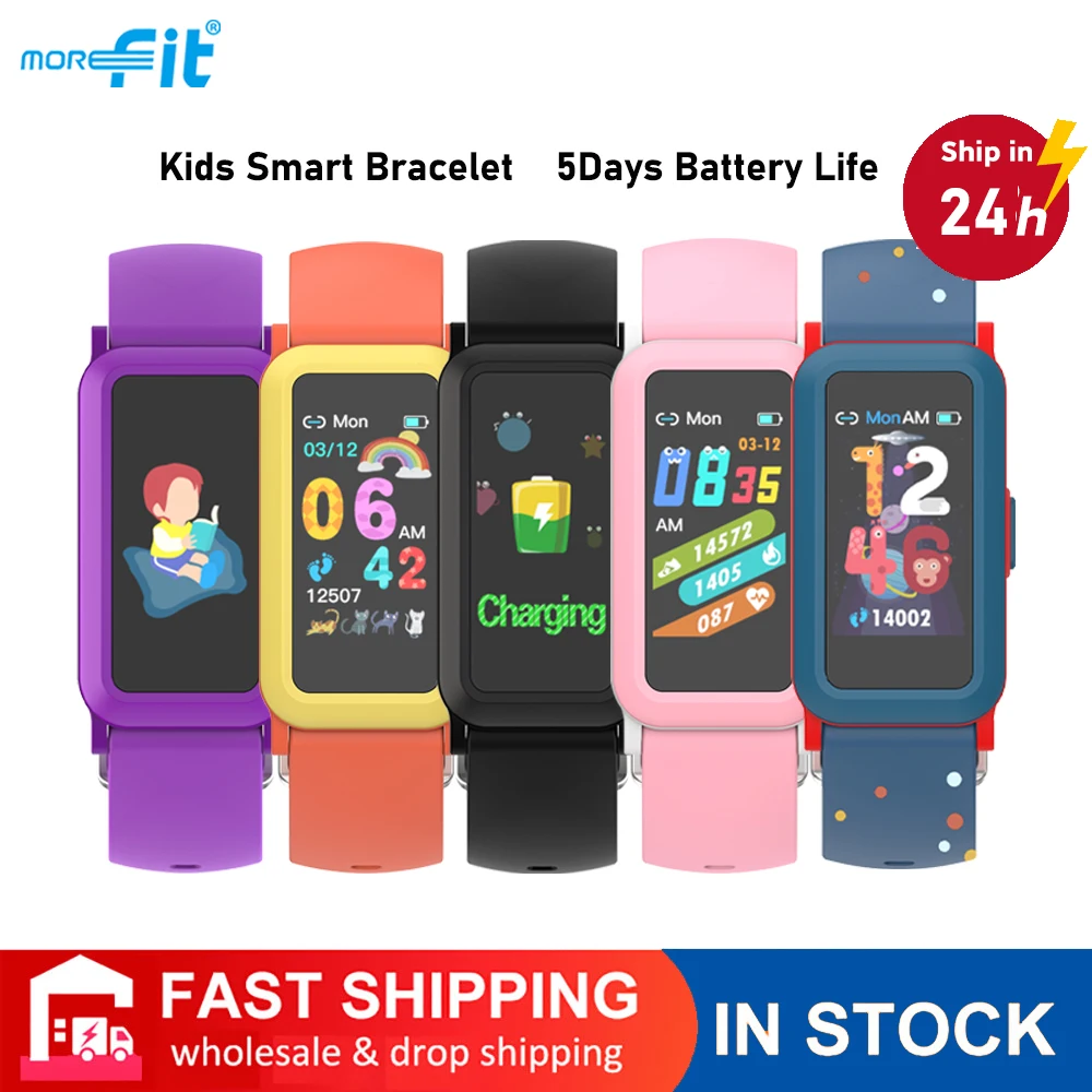 Morefit-reloj inteligente para niños, dispositivo electrónico con control del ritmo cardíaco, pantalla OLED de 1,08 pulgadas, IP68, resistente al agua, 907
