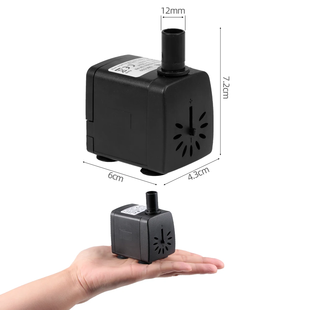IP68 Водонепроницаемый фонтан насос 10 Вт ультра-тихий USB водяной насос с шнур питания для аквариума аквариум