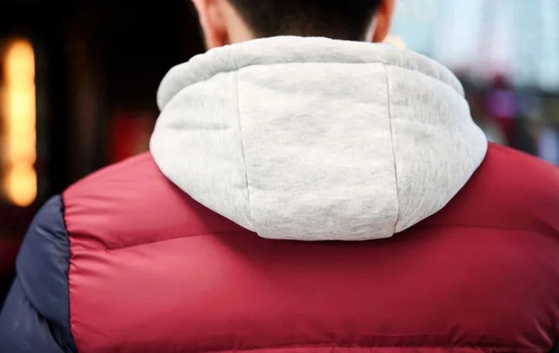 Fashionable Thick Parka Cotton Jacket for Men Autumn Winter Casual Clothing Classic Warm Windbreaker with Zipper Hoodie