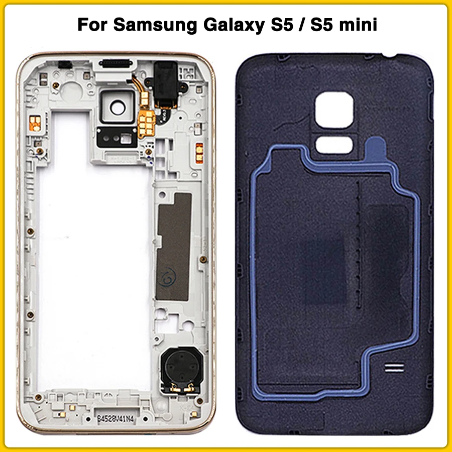 Чехол с полным корпусом для samsung Galaxy S5 i9600 G900F S5 mini G800 G800F средняя рамка Шасси+ крышка батареи задняя дверь