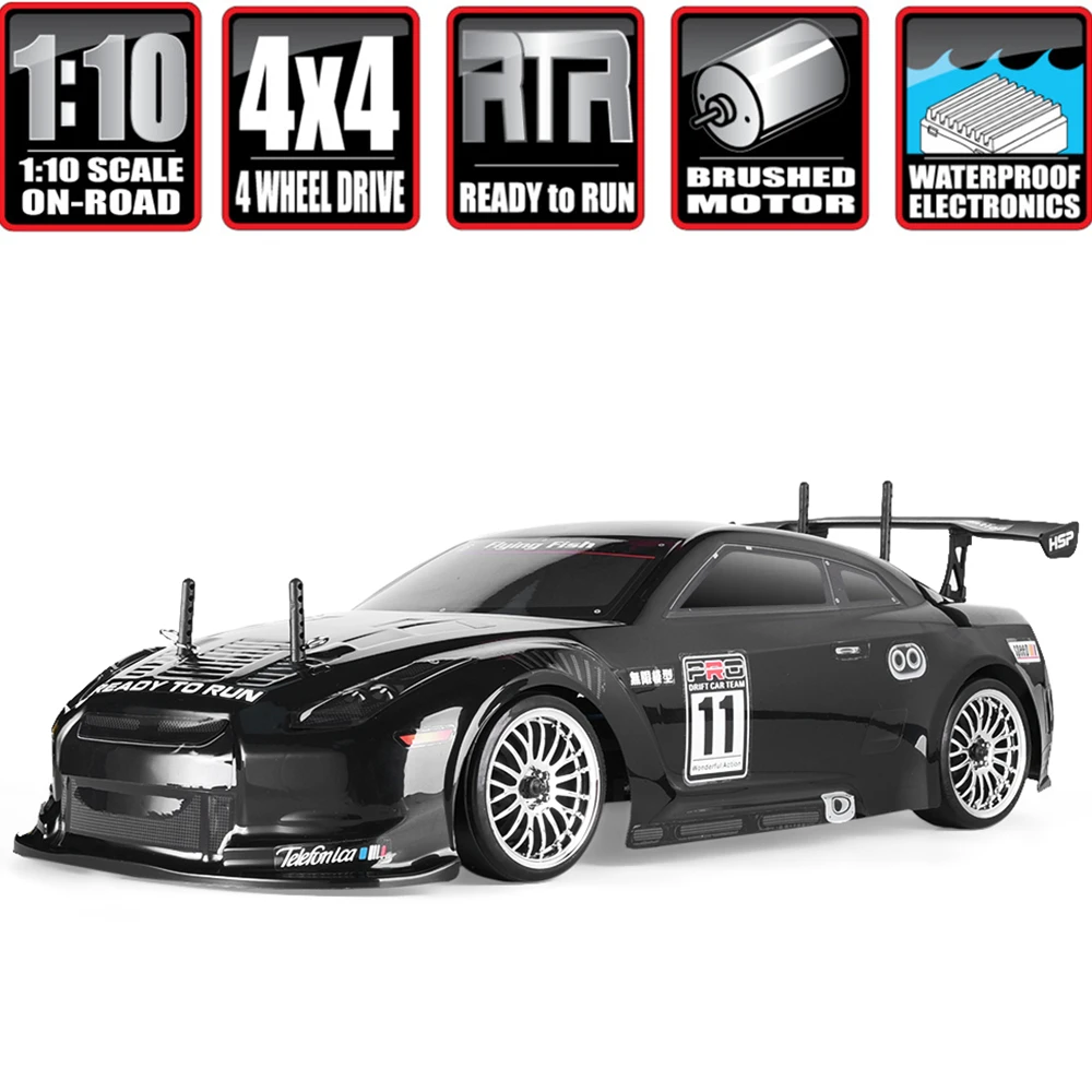 US $154.85 HSP Racing Rc Drift Car 4wd 110 Electric Power On Road Rc Car 94123 FlyingFish 4x4 vehicle High Speed Hobby Remote Control Car