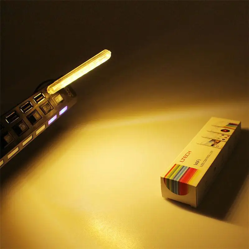 HiMISS Mini USB power 8 светодиодный Ночной светильник, портативный 5 В, лампа для чтения, для внешнего аккумулятора, компьютера, ноутбука, настольная лампа, теплый белый светильник