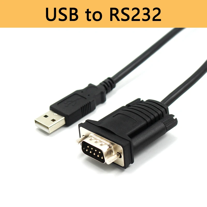 

USB to RS232 Converter Male Serial Port DB9 Serial 9pin Cable COM Port male Industrial Grade for Win XP/10/8/7/Linux 1.8m
