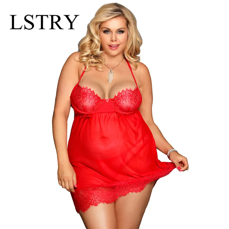 2020 сексуальное нижнее белье Babydoll Эротическое женское Красное Кружевное платье