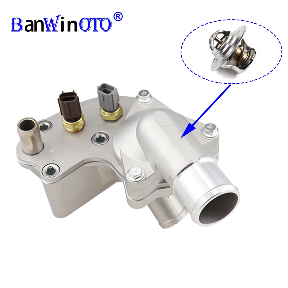 2L2Z8592BA Aluminium Thermostat Housing Assembly Coolant Water Flange Pump Outlet Fit For Ford Mustang 4.0L 2005-2010 5R3Z8592BA