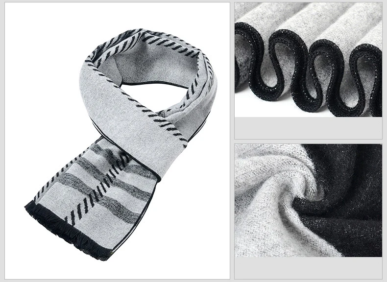 Autumn Model Feeling Scarves Men Vintage Tartan Scarf Men's Winter Warm Wool Neckerchief Luxury Cashmere Shawl Wrap New