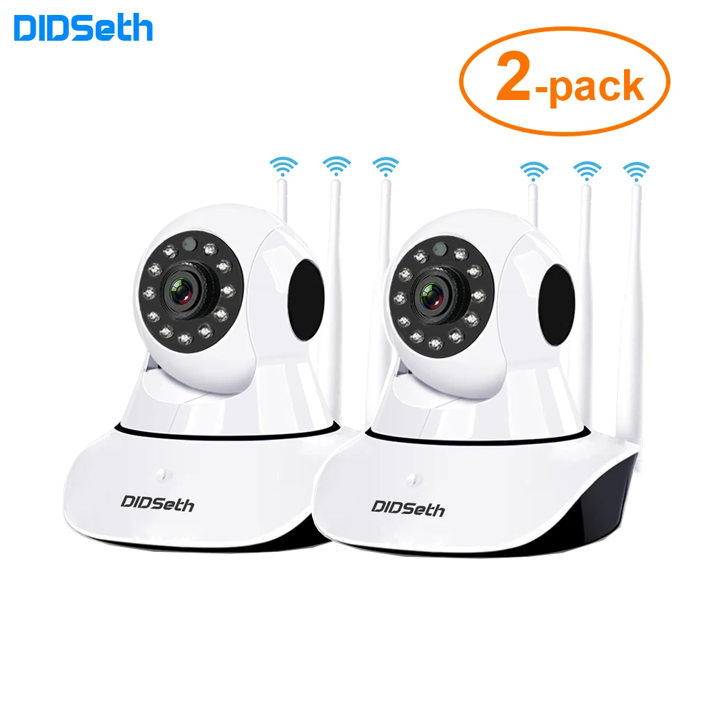 DIDseth 2 шт. 1080P WiFi IP камера 2MP домашняя Камера Безопасности 3 Антенна Беспроводная