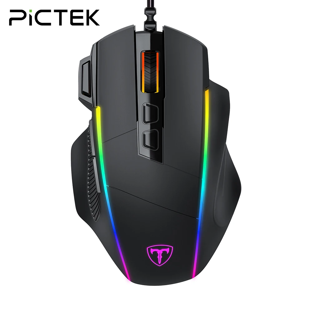 Pictek Pc278 Gaming Mouse Ergonomic Wired Computer Mouse Gamer 8 Buttons Programmable Mice With 8000 Dpi Rgb Backlit For Pc Game Mice Aliexpress