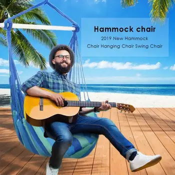 

Hammock Chair Swing Chair Seat Travel Camping Hammock Outdoor Garden Adults Kids Hanging Chair w 2 Pillows swing chair hammock