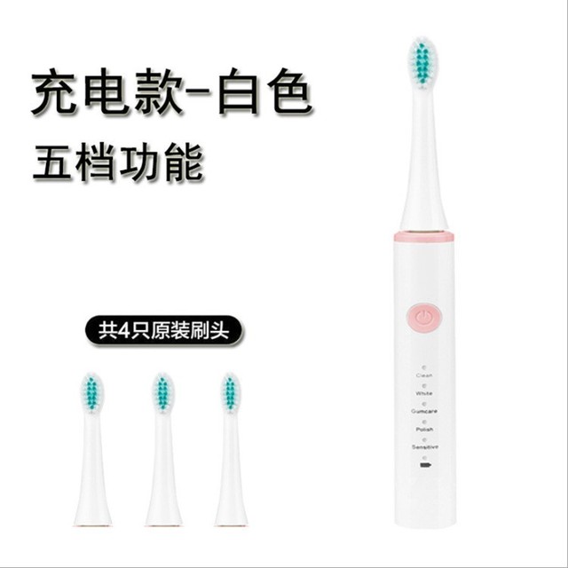 Electric Toothbrush Sonic IPX7 Waterproof Oral Care Dental Tool Replace Head USB Charging Intelligent Electric Toothbrush