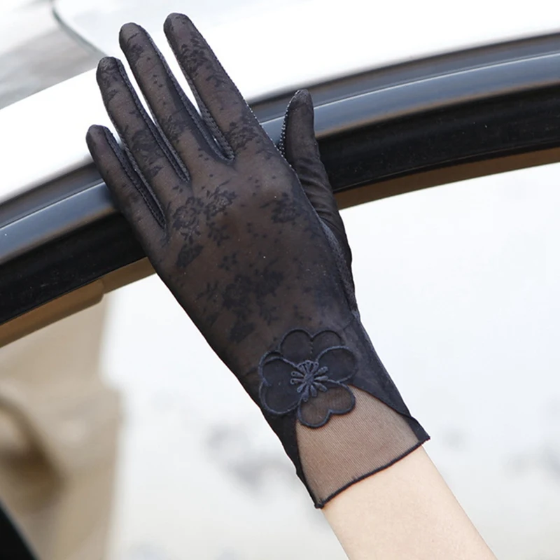 Кружевные перчатки женские ультратонкие сексуальные прозрачные сетчатые