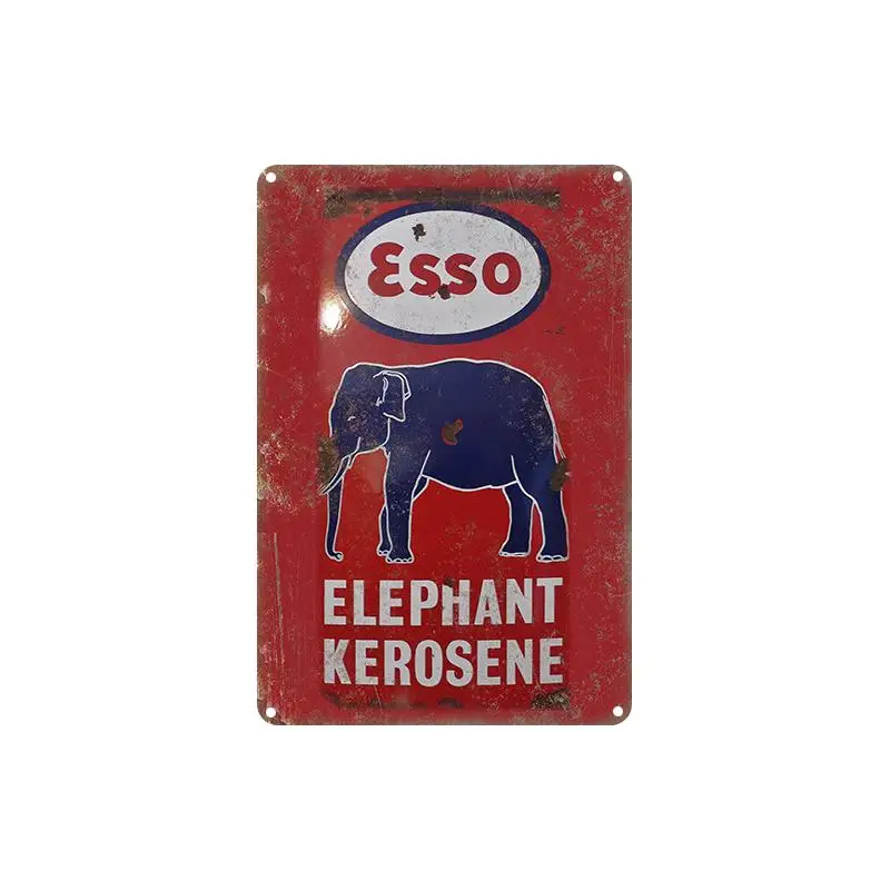 Esso Benzol Mixtire металлическая жестяная вывеска винтажная табличка Плакат Бар Паб человек пещера кухонное украшение для дома