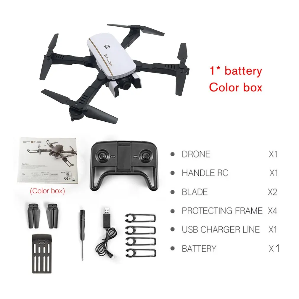 M1808 WiFi FPV Радиоуправляемый Дрон 4K камера Оптическое позиционирование потока HD Двойная камера антенна видео RC авиационный самолет детские игрушки - Цвет: White box
