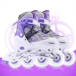 4 Wheels Inline Skates Adjustable Breathable Professional Roller Skate Shoes Adults Kids Rolschaatsen Sports Accessories