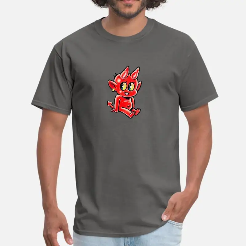 

Customized Cute Little Devil Baby Posing T-Shirt Man 2020 O Neck Summer Mens T-Shirt Oversize S-5xl Clothes Top Quality