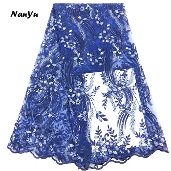 

Wholesale Cheap Lace Fabric Embroidery Tulle Floral Dresses Material With Sequins