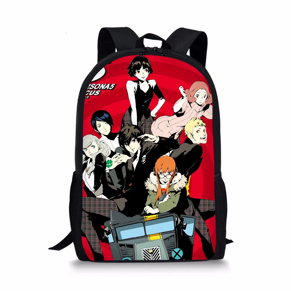Аниме Persona 5 Черный Красный школьная сумка для детей девочка мальчик рюкзак Р5 Джокер сумка-кошелек с принтом Детский рюкзак Mochila Дорожная сумка - Цвет: CDGX2157C