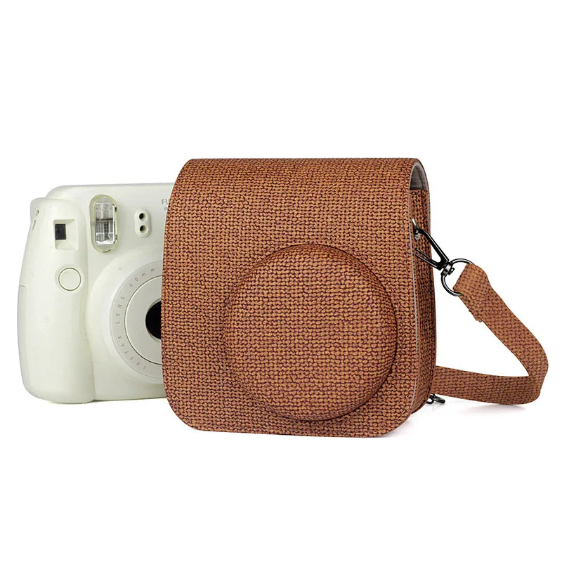 Защитный чехол для камеры Polaroid Fuji Fujifilm Instax Mini 8 8+ 9 с изображением единорога Фламинго в рождественскую ночь с кристаллами из искусственной кожи