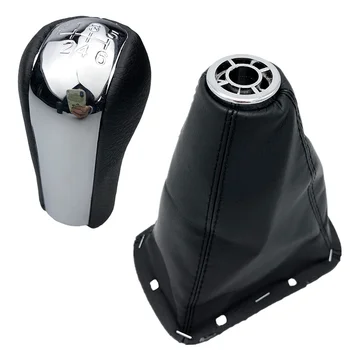 

5/6 Speed Car Gear Shift Knob Lever Shifter Stick Gaiter Boot PU Leather Frame Cover For TOYOTA AVENSIS T25 MK2 II 2003-2009