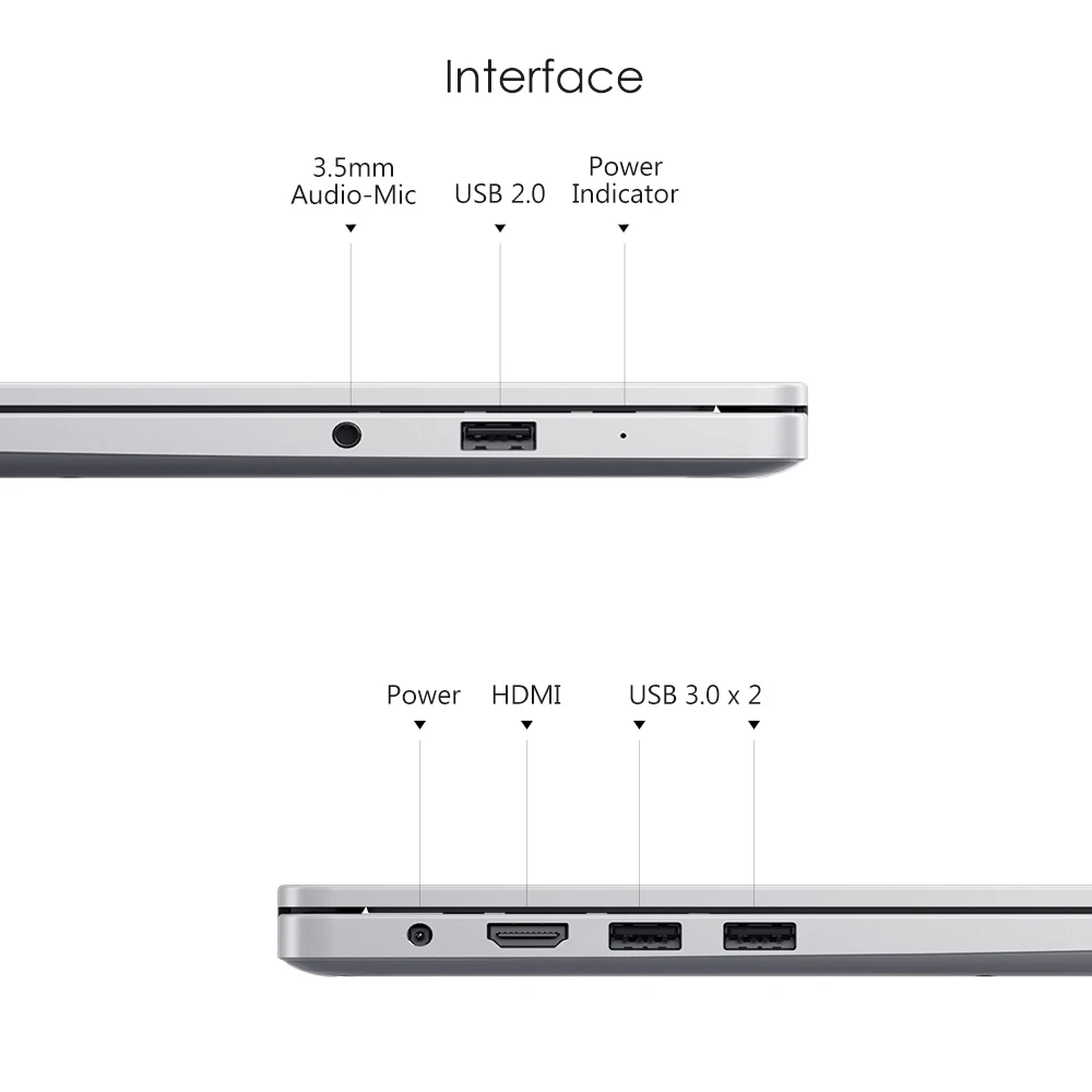 Original Xiaomi RedmiBook 14 Laptop Ryzen 5 3500U / 7 3700U 8GB RAM 512GB SSD Radeon Vega8 FHD Notebook PC