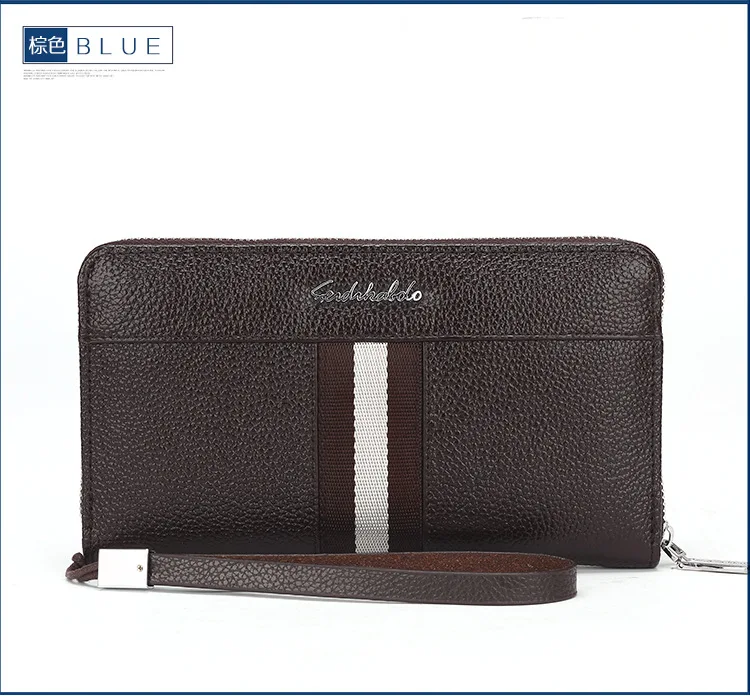 

New Style Men's Bag 2018 Summer Men Clutch Bag Soft Leather Wallet Casual Carrying Wrist Wrap Large-Volume