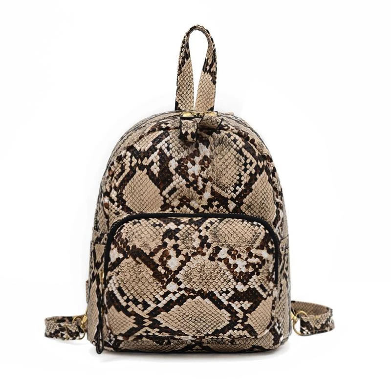 snake print mini backpack