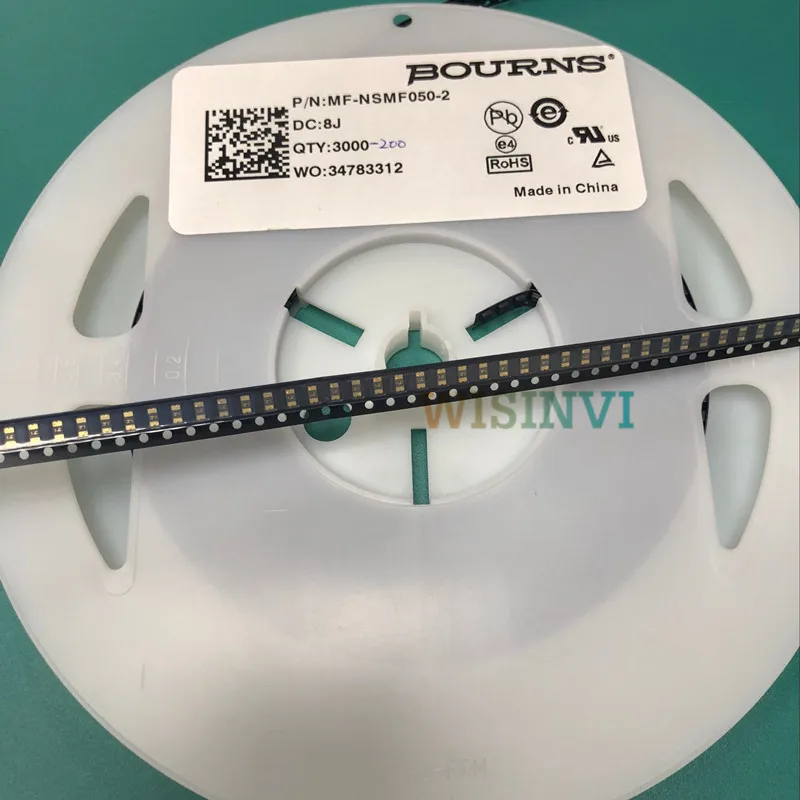 MF-NSMF050-2 1206 0.5A 13.2V fuse Marking 4 SMD SMT PPTC PTC Resettable Fuses MF-NSMF Series MF-NSMF050 3.2MM*1.6MM 3.2*1.6