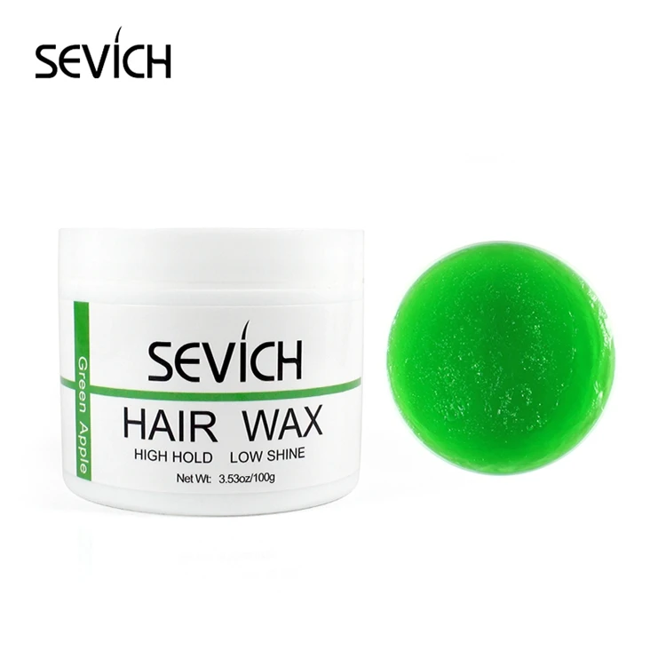 Sevich 100g Fashion Waxing Strong Hold Long Lasting Styling Men Hair Wax Pomade Molding Hair Gel Hairstyle Wax Mens Perfume Wax - Цвет: greenappple