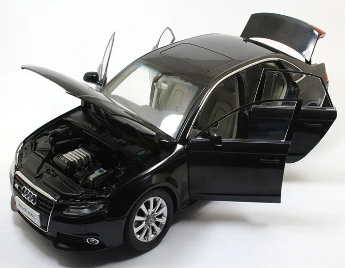 1:18 литая под давлением модель для Audi A4L 2010 Черный сплав игрушечный автомобиль миниатюрная коллекция подарки A4 S4