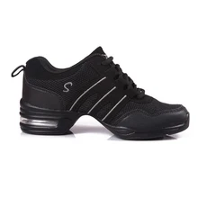 Танцевальная обувь для женщин, спортивные особенности, современные танцевальные джазовые туфли, мягкая подошва, дышащие танцевальные туфли, женские вальсы, кроссовки