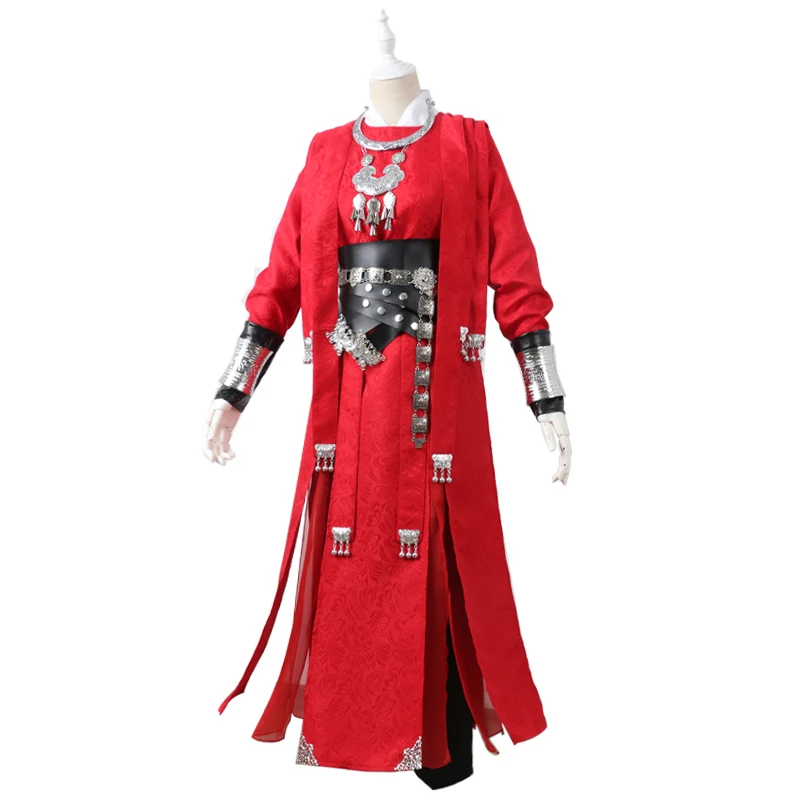 Аниме Tian Guan Ci Fu Hua Cheng, костюм для косплея, красный длинный костюм, костюмы на Хэллоуин для женщин и мужчин
