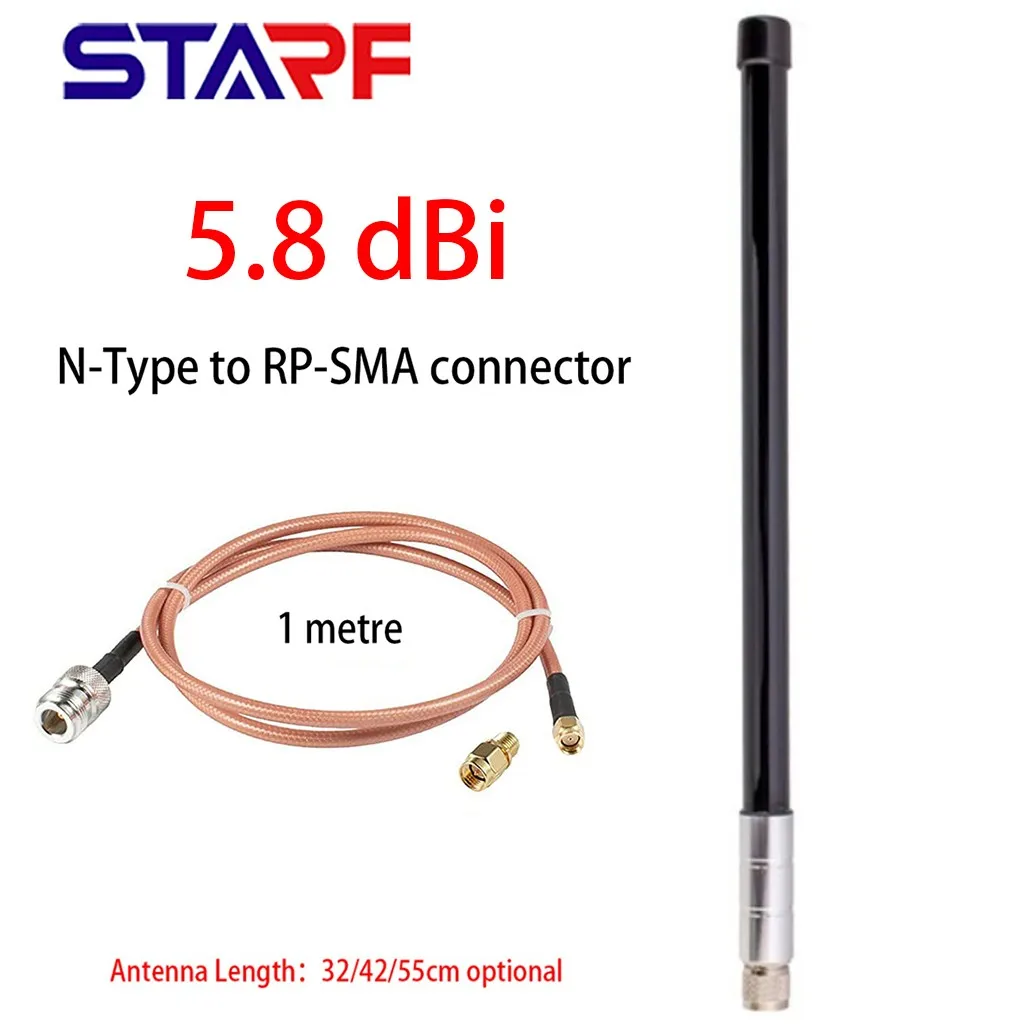 5.8 DBi Helium Hotspot HNT Miners Antenna 860-930MHZ LoRa Antenna Fiberglass Aerial Kit With 1Meter Low Loss RG142 Cable fiberglass antenna kit for helium hotspot