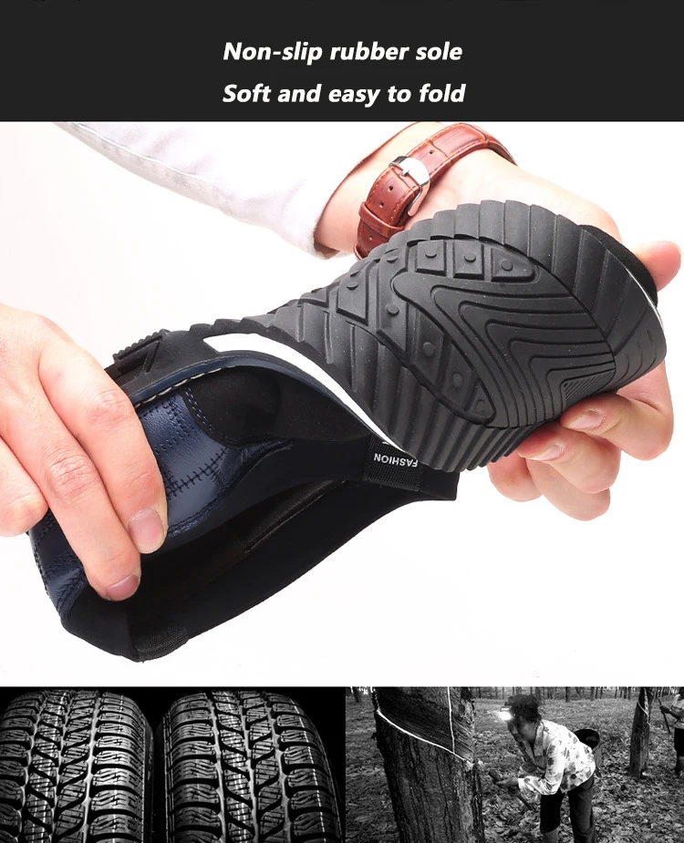 Genuine Leather Men Casual Shoes Fashion Mens Loafers Breathable Slip on Black Driving Shoes Big Size 38-46