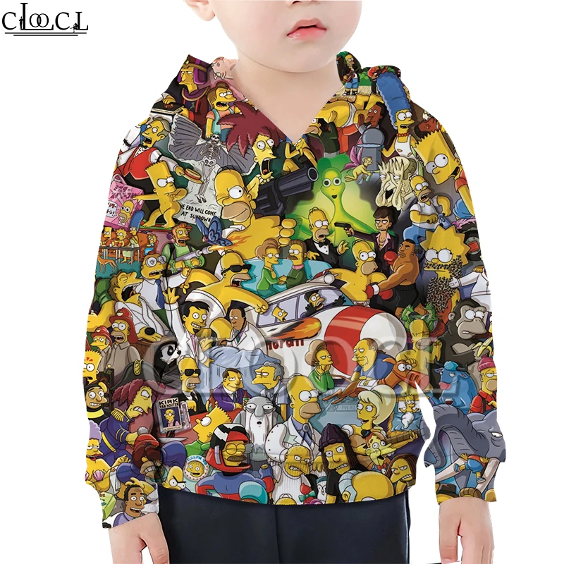  Drop Shipping Anime The Simpsons Print Hoodie Boy Girl 3D Sweatshirt Daughter Clothing T Shirt Baby