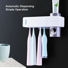 Антибактериальный УФ стерилизатор зубных щеток ультрафиолетовое дезинфицирующее средство автоматический диспенсер для зубной пасты соковыжималка держатель для ванной комнаты